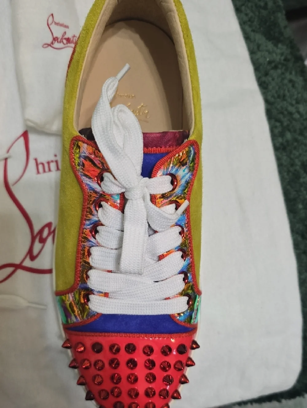 Full Inclusion New Christian Louboutin Louis Junior Spikes - Picture 7 of 8